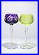 2-Antique-Bohemian-Czech-Cut-To-Clear-Purple-Yellow-Crystal-Wine-Water-Goblets-01-ge