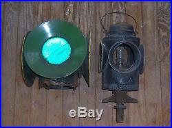 2 Antique RR Railroad Signal Switch Lamp Lantern Light Train Switch C&O RY