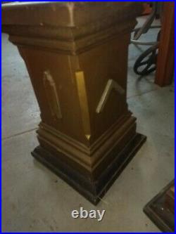 2 Reclaimed Antique Masonic temple lodge columns/pillars withglobes. Indiana