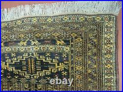 3' X 4' Vintage Handmade Pakistan Bokhara Turkoman Balouchi Wool Rug Mat Nice