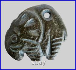 300 BC Ancient Roman Carved Engraved Gemstone Pendant Medallion Amulet Elephant