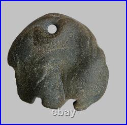 300 BC Ancient Roman Carved Engraved Gemstone Pendant Medallion Amulet Elephant
