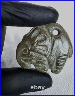 300 BC Ancient Roman Carved Engraved Gemstone Pendant Medallion Amulet Elephant