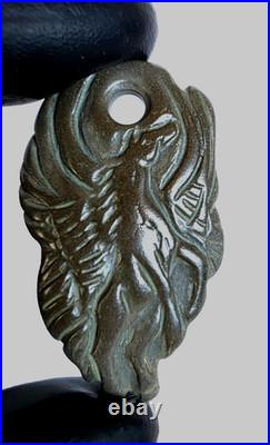 300 BC Ancient Roman Carved Engraved Gemstone Pendant Medallion Amulet Pegasus
