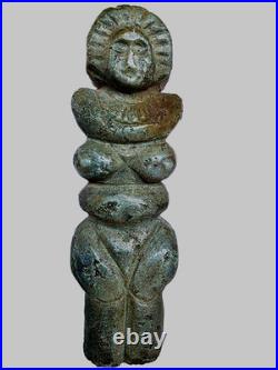 3000 BC Ancient Neolithic, Prehistoric Carved Stone Statue Mother Goddess Idol