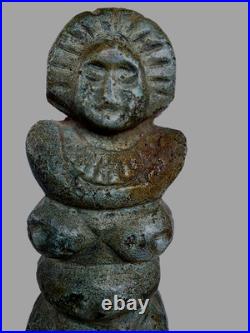 3000 BC Ancient Neolithic, Prehistoric Carved Stone Statue Mother Goddess Idol