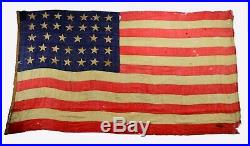 34 Star Antique Vintage American Civil War Flag