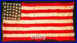 34 Star Antique Vintage American Flag, Completely Hand Sewn