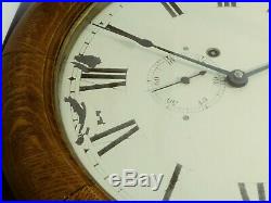 36 Antique Seth Thomas Weight Driven 1913-21, No 2 Regulator Wall Clock Qs Oak