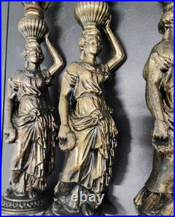 4 Antique Victorian Neo Classical Ladies Sculptures Bronze 21