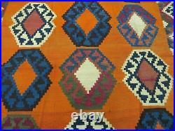 4' X 6' Vintage Turkish Kilim Handmade Flat Weave Wool Rug Veg Dye Nice