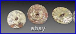 5 Antique Studded Steel Buttons 18th/19th Antique Buttons