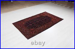 6' 1 x 3' 7 Excellent Hand-Knotted Collectible Navy Blue Tribal Rug