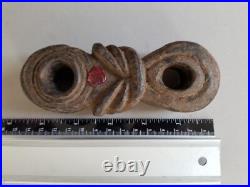 6 Antique Carved, Well-Used Wooden Ghurras from Nepal. A collection