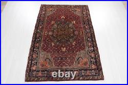 7' 2 x 4' 8 Excellent Hand-Knotted Collectible Antique Tribal Rug