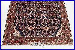 7' 4 x 5' 4 Excellent Hand-Knotted Antique Collectible Navy Blue Tribal Rug