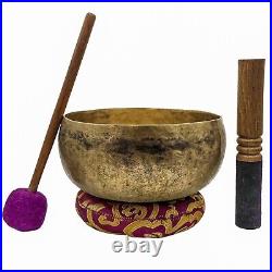 7 Vintage Handmade Hammered Old Antique Yoga Singing Bowl Tibetan Sound Healing