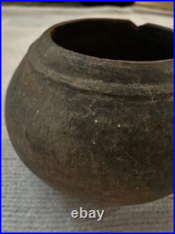 8.5x5 Antique Mayan Handmade Ceramic Animal Face Collectible Pottery Decor Bowl