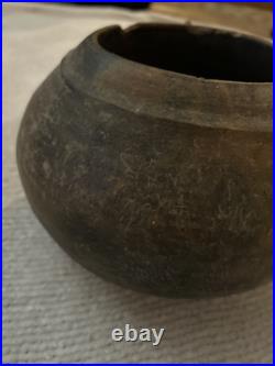 8.5x5 Antique Mayan Handmade Ceramic Animal Face Collectible Pottery Decor Bowl