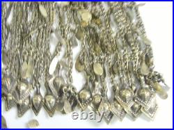 8 Antique tajik tribal extra Large serpent chains pendants lot belly dance 48901