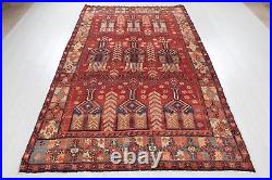 9' 5 x 5' 3 Excellent Hand-Knotted Antique Red Collectible Tribal Rug