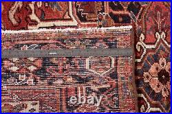 9' 5 x 7' 5 Excellent Hand-Knotted Collectible Rust Red Antique Tribal Area Ru