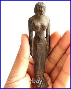 A Rare Ancient Egyptian Pharaonic Piece Made Of Black Pharaonic Wood Bc