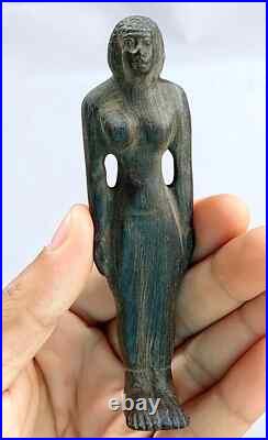 A Rare Ancient Egyptian Pharaonic Piece Made Of Black Pharaonic Wood Bc