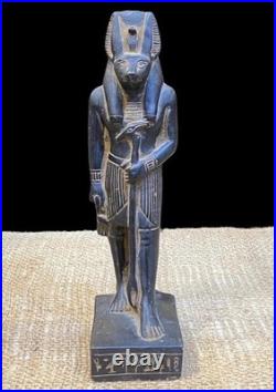A Rare Egyptian Antiquities Of Authentic Pharaonic Statue Egyptian God Anubis Bc