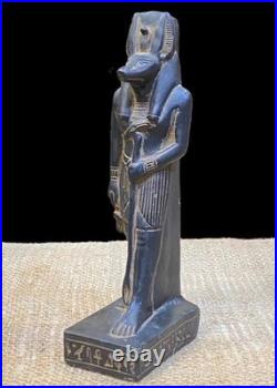 A Rare Egyptian Antiquities Of Authentic Pharaonic Statue Egyptian God Anubis Bc