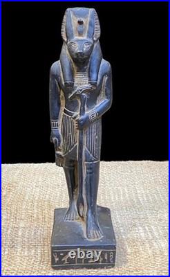 A Rare Egyptian Antiquities Of Authentic Pharaonic Statue Egyptian God Anubis Bc
