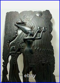 ANCIENT EGYPTIAN PHARAONIC EGYPT Carved Stone black stela Akhenaten