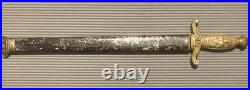 ANTIQUE 1890 Fraternal Cadet artillery style short sword minus scabbard & Sheath