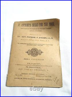 ANTIQUE 1897 Erwin Steinback BROCHURE Booklet ST. ANTHONY'S BREAD FOR THE POOR