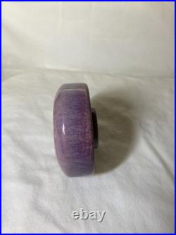 ANTIQUE 1900Ruskin Pottery Mauve Inkwell Base West Smethwick Oval Mark Patent