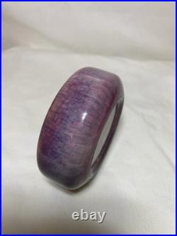 ANTIQUE 1900Ruskin Pottery Mauve Inkwell Base West Smethwick Oval Mark Patent