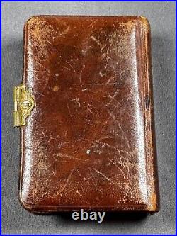 ANTIQUE 1912 Hard LEATHER POLISH PRAYER BOOK GOLDEN KEY TO HEAVEN