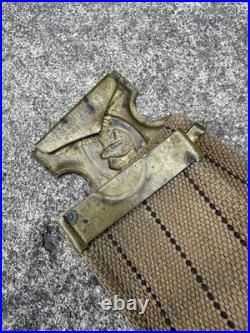 ANTIQUE ANSON MILLS SHOTGUN CARTRIDGE REMINGTON DOG BELT Buckle 1881 Military