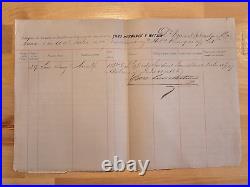 ANTIQUE Cuban Cuba Letter 1867 Slave Chinese Working Contract SLAVERY DOCUMENT