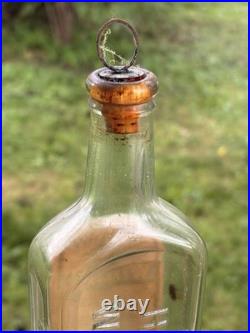 ANTIQUE HAMLIN'S WIZARD OIL PAPER LABEL MEDICINE BOTTLE With CONTENTS CORK 1890s