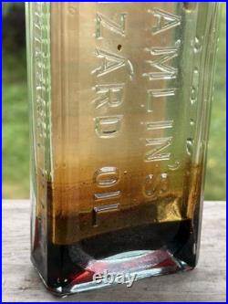 ANTIQUE HAMLIN'S WIZARD OIL PAPER LABEL MEDICINE BOTTLE With CONTENTS CORK 1890s