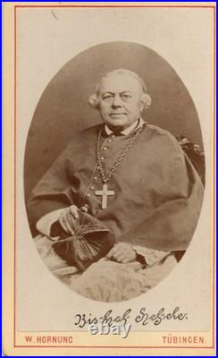ANTIQUE Karl Josef von Hefele German Catholic bishop CDV PHOTO BY W. HORNUNG