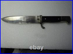 ANTIQUE SCOUT KNIFE/SCABBARD Voos Solingen Germany Fist & Arrows NICE 1