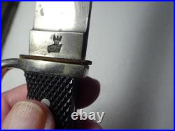ANTIQUE SCOUT KNIFE/SCABBARD Voos Solingen Germany Fist & Arrows NICE 1