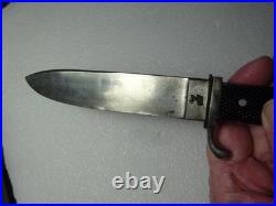 ANTIQUE SCOUT KNIFE/SCABBARD Voos Solingen Germany Fist & Arrows NICE 1