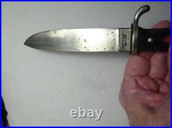 ANTIQUE SCOUT KNIFE/SCABBARD Voos Solingen Germany Fist & Arrows NICE 1