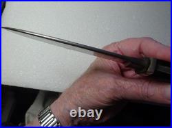 ANTIQUE SCOUT KNIFE/SCABBARD Voos Solingen Germany Fist & Arrows NICE 1