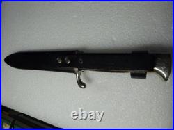 ANTIQUE SCOUT KNIFE/SCABBARD Voos Solingen Germany Fist & Arrows NICE 1