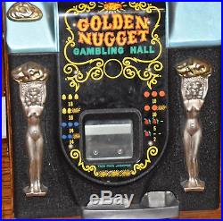 ANTIQUE SLOT MACHINE MILLS GOLDEN NUGGET Nickel Machine! $2500