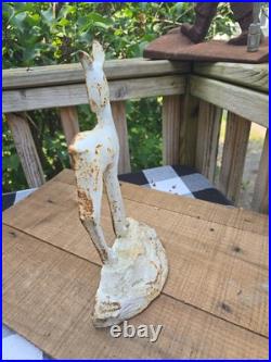 ANTIQUE USA CAST IRON Taylor Cook STATUE Fawn / Deer DOORSTOP #6 in Series 1930 ANTIQUE USA CAST IRON Taylor Cook STATUE Fawn / Deer DOORSTOP #6 in Series 1930